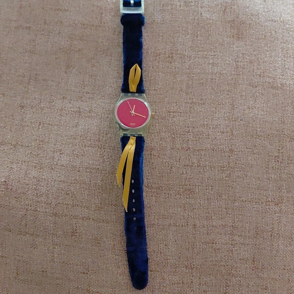 Vintage Swatch 1995 Ladies the Cord On Bleu Watch